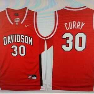 ❤️30 Stephen Curry Red Stitched Jersey❤️